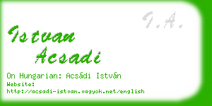 istvan acsadi business card